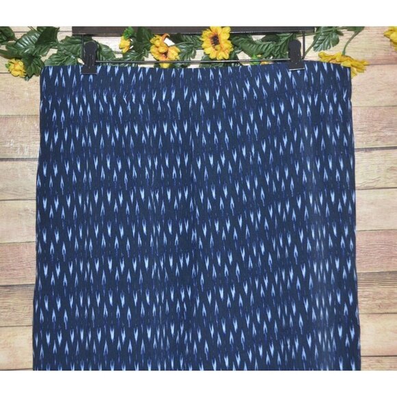 Banana Republic Wide Leg Pant Blue Geometric High Rise Elastic Waist Size XL - Picture 6 of 9